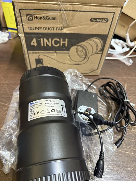 Wentylator kanałowy honguan Wentylator Rurowy 100 mm