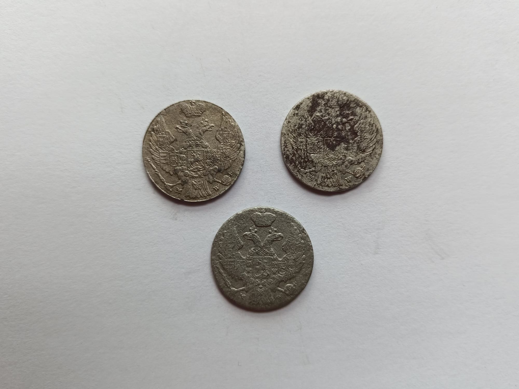 Królestwo Kongresowe 10 groszy 1838 i inne , srebro