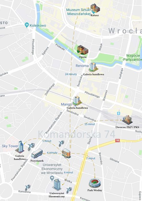 REZERWACJA Przytulna kawalerka inwestycyjna w sercu miasta – SkyTower