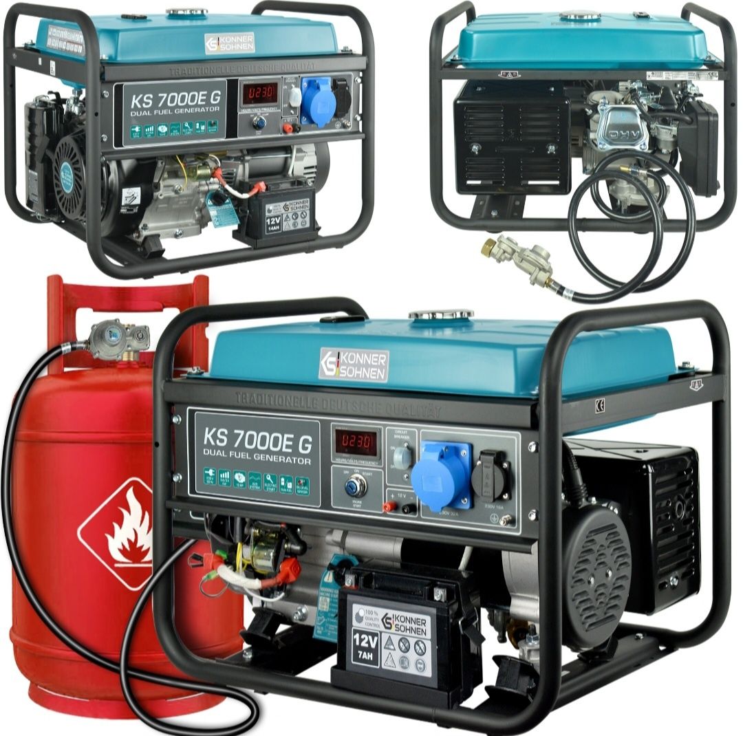 Agregat prądotwórczy KS 7000E G 5,5KW el.Start, LPG, 230V Avr jak nowy