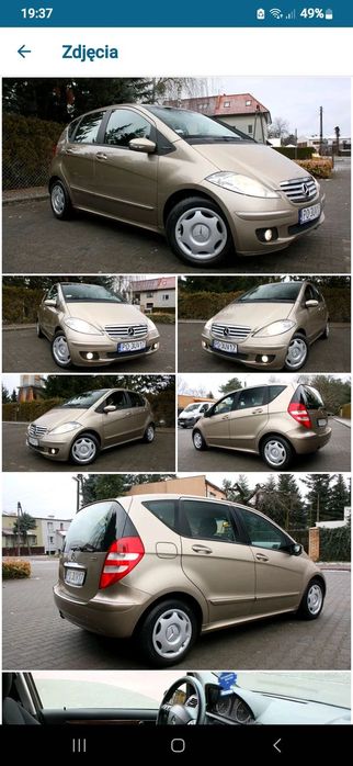Mercedes-Benz Klasa A Mercedes a200 złoty po naprawach