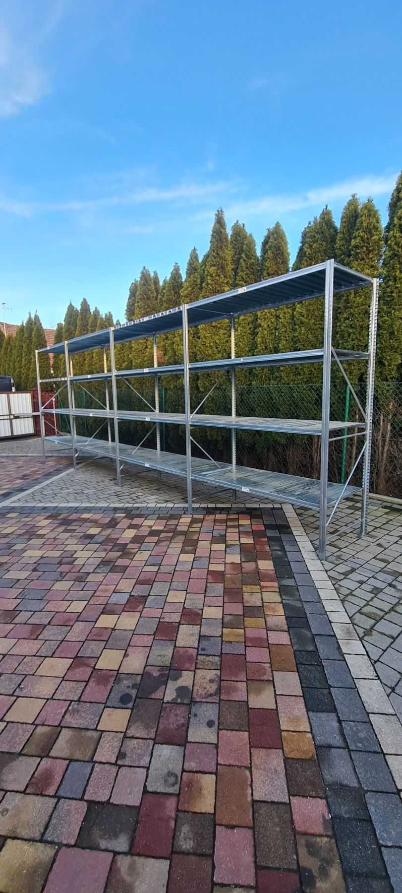 Regały magazynowe z demontażu 60gł x 180 x250cm ocynkowany Metalsisem