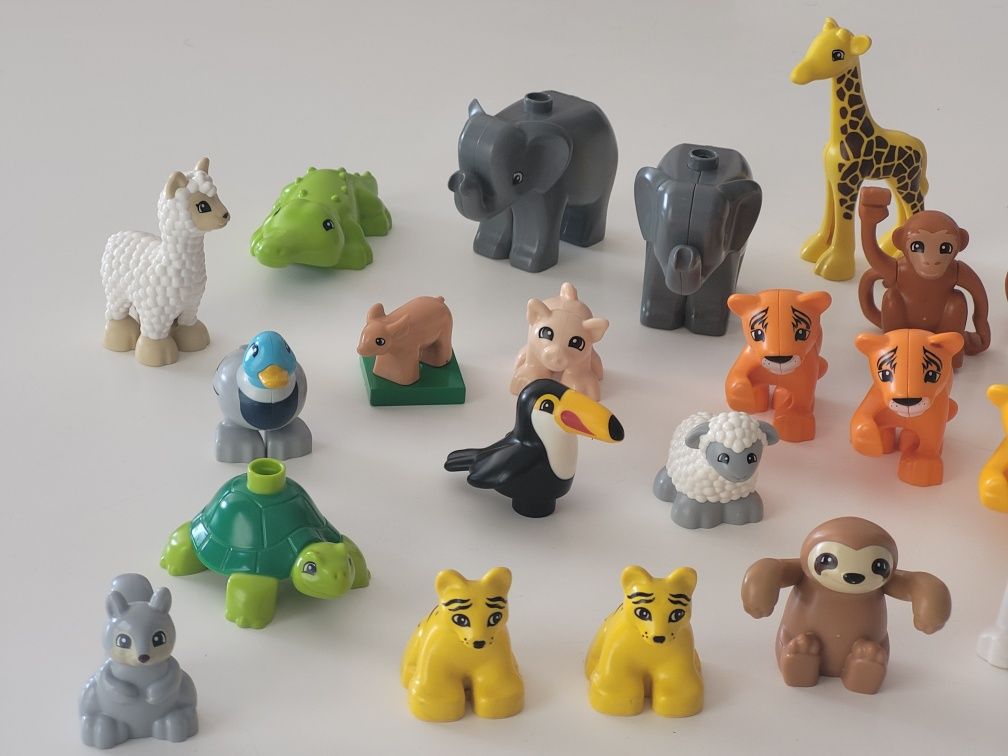 ZOO i FARMA zwierzęta  małpka krokodyl tygrys żółw orygin LEGO DUPLO