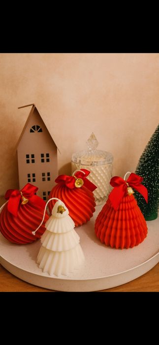 Świąteczne świece sojowe zapachowe