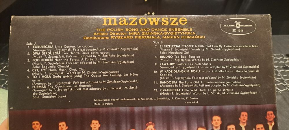 Płyta winylowa Mazowsze