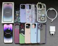 Apple iPhone 14 Pro Max 128GB Fioletowy Idealny Zestaw Etui Gwarancja