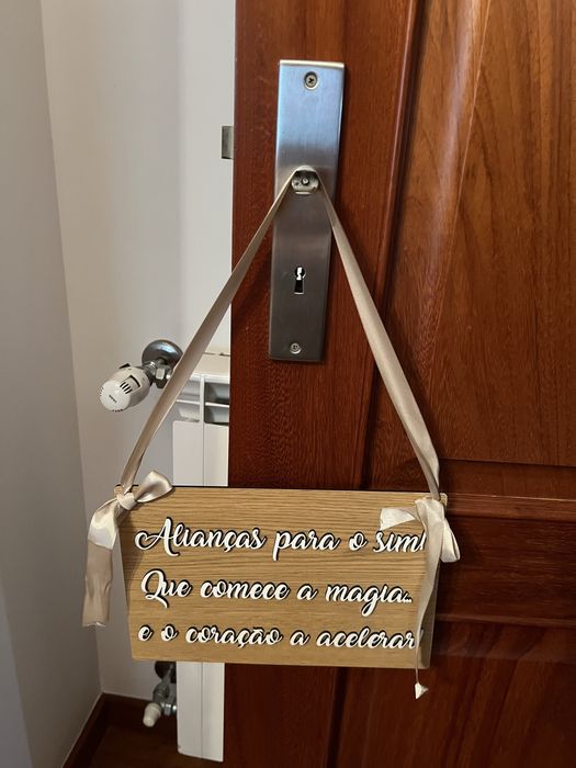 placa aliancas casamento