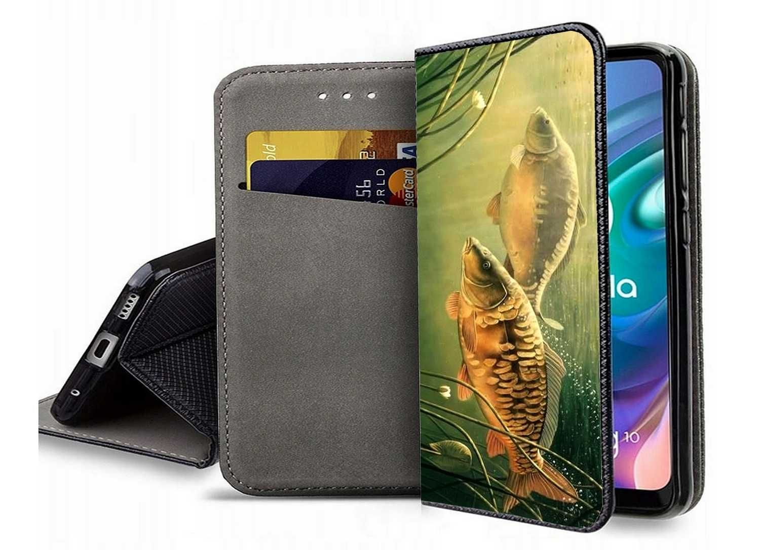 Etui zamykane karp z karpiem iPhone Samsung Huawei Xiaomi Motorola