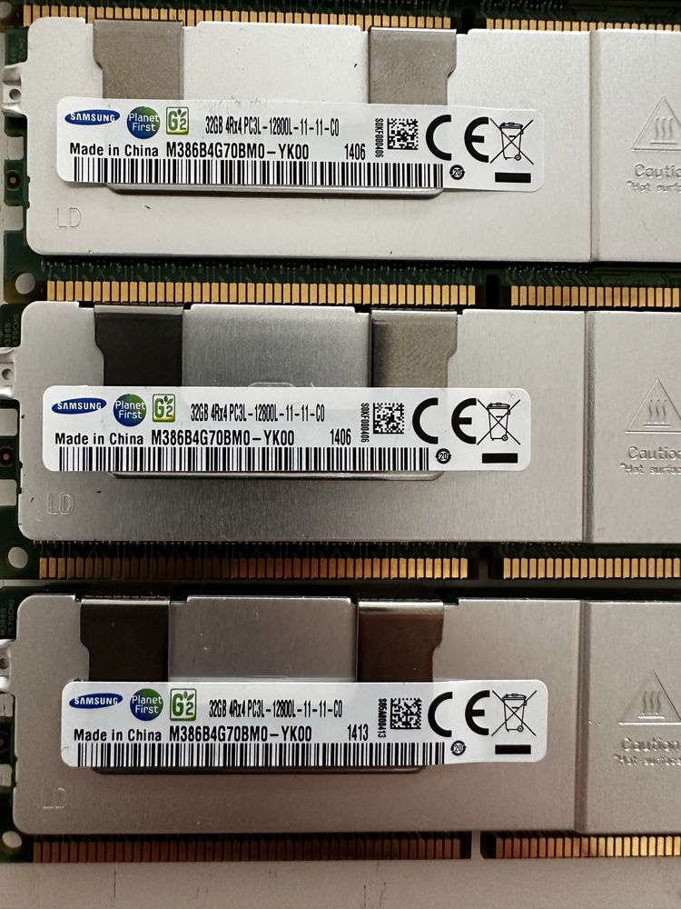 Samsung 32gb DDR3-1600 PC3l-12800l LRDIMM серверна память