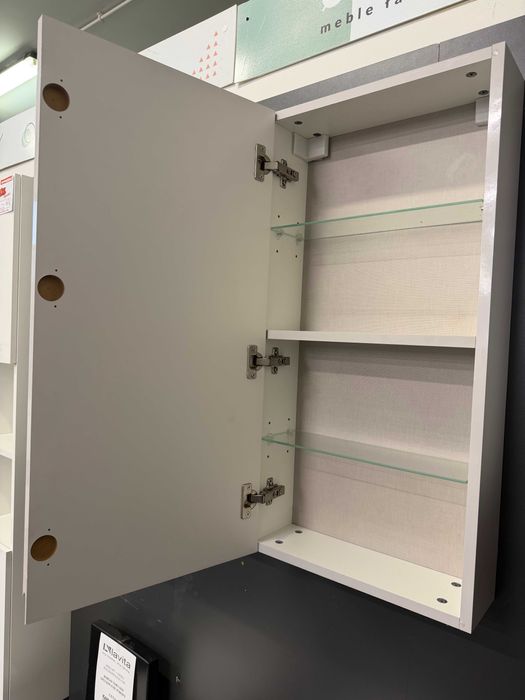 Szafka wisząca łazienkowa szary połysk 40 x 80 cm.