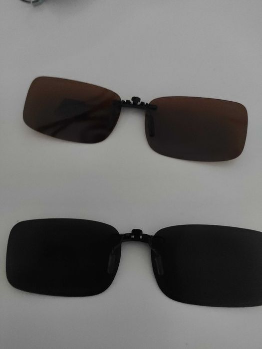 Oprawki okularowe męskie nowe + nakładki przeciwsłoneczne