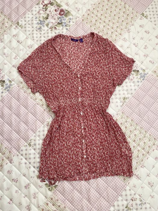 Różowa koszula na krótki rękaw w ciapki M 38 L 40 mexx coquette