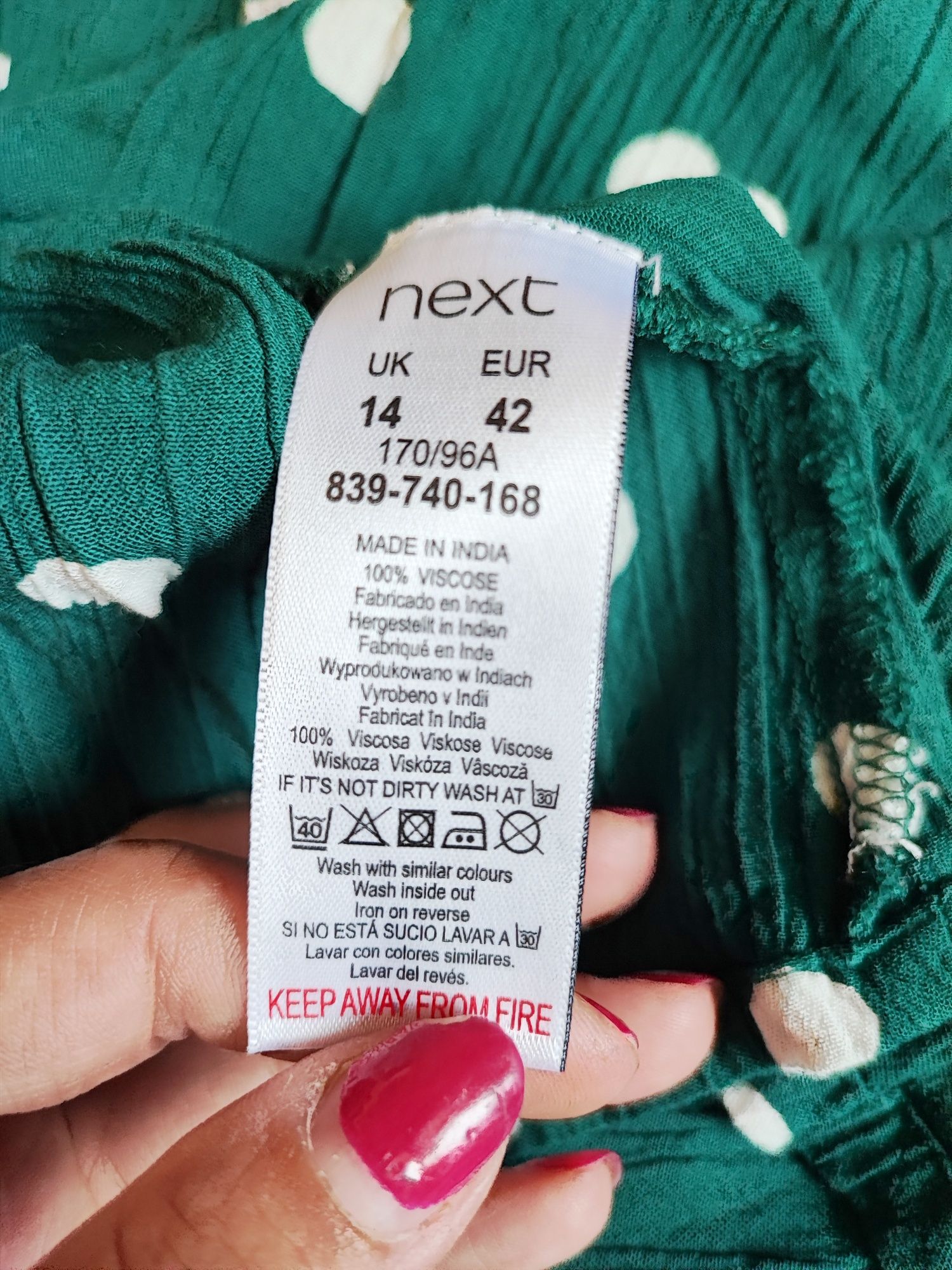 Next długa letnia sukienka w grochy XL wiskoza plus size