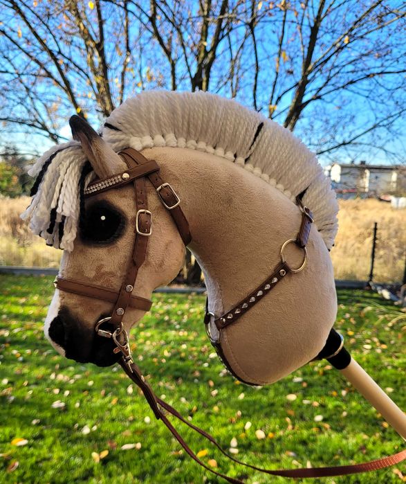 Konik Hobby Horse Fiord A4 ręcznie szyty z minky,zestaw z ogłowiem #36