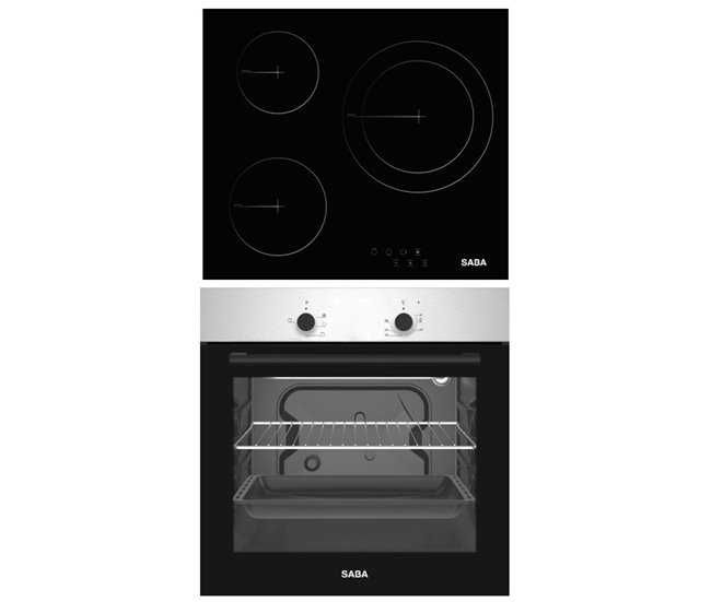 Conjunto forno e placa vitroceramica SABA SB-BIVOB-2023