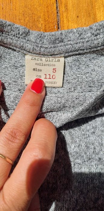 Camisola cinzenta Zara 5 anos