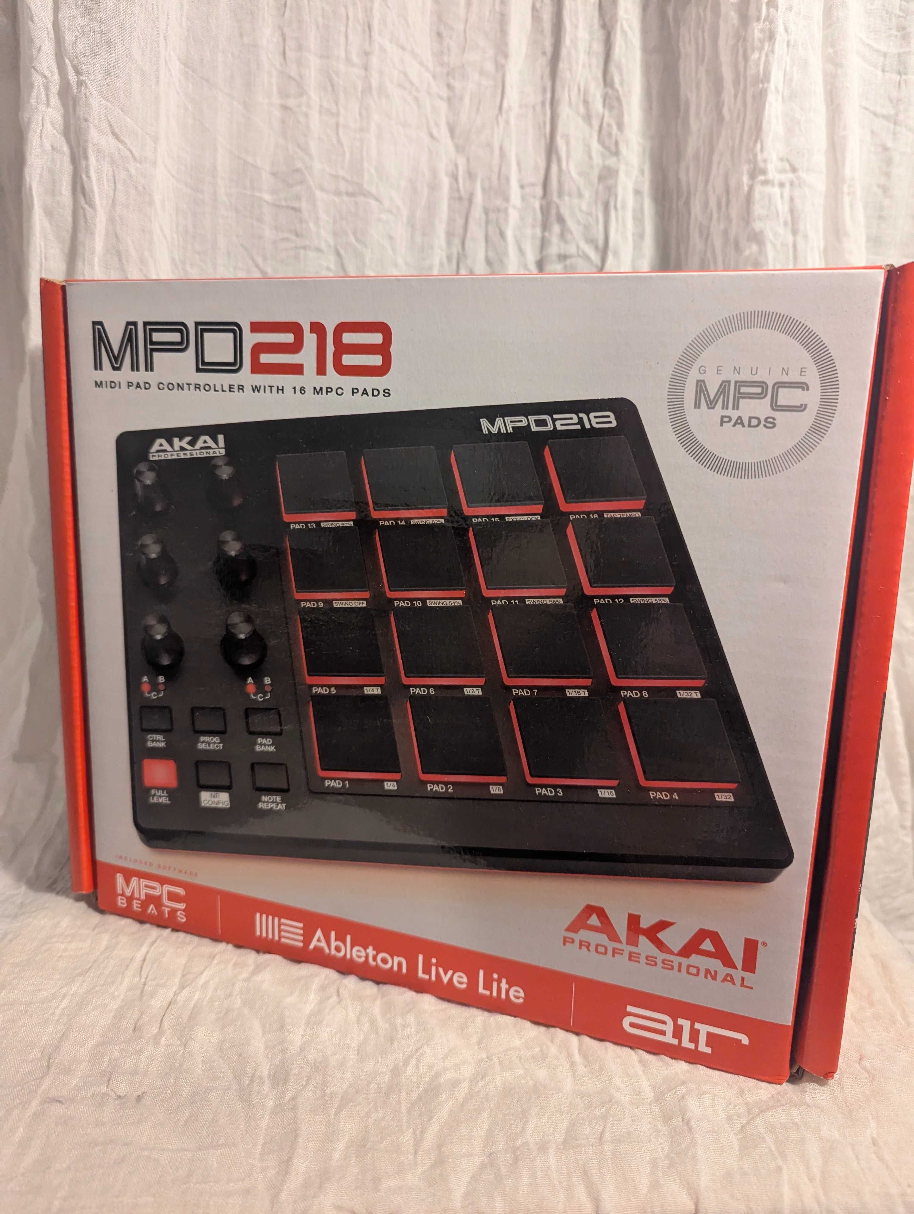 AKAI MPD 218 pady - kontroler MIDI + futerał + Ableton + gwarancja