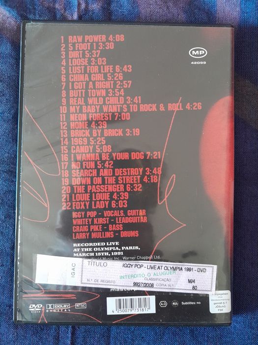 Iggy Pop Live at the Olypia In Paris 1991