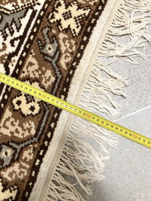 Oryginalny dywan tunezyjski wełniany ręcznie tkany 247x167 wyprany