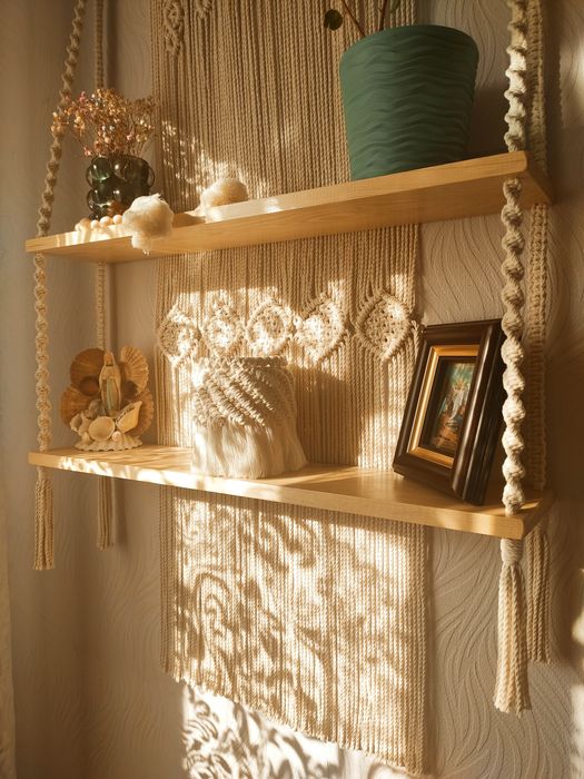 Поличка настінна (Макраме, Декор, Бохо, подарунок, панно)