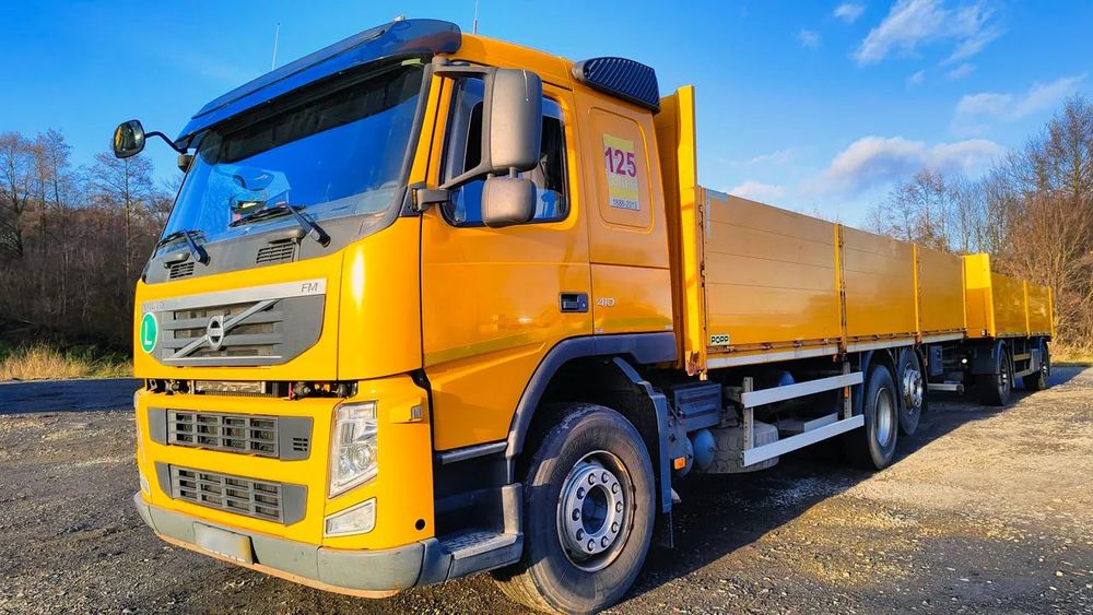 Volvo FM 410 6x2  + Przyczepa Schwarzmüller / Euro 5 / Tandem / Burtowiec / Szyberdach /