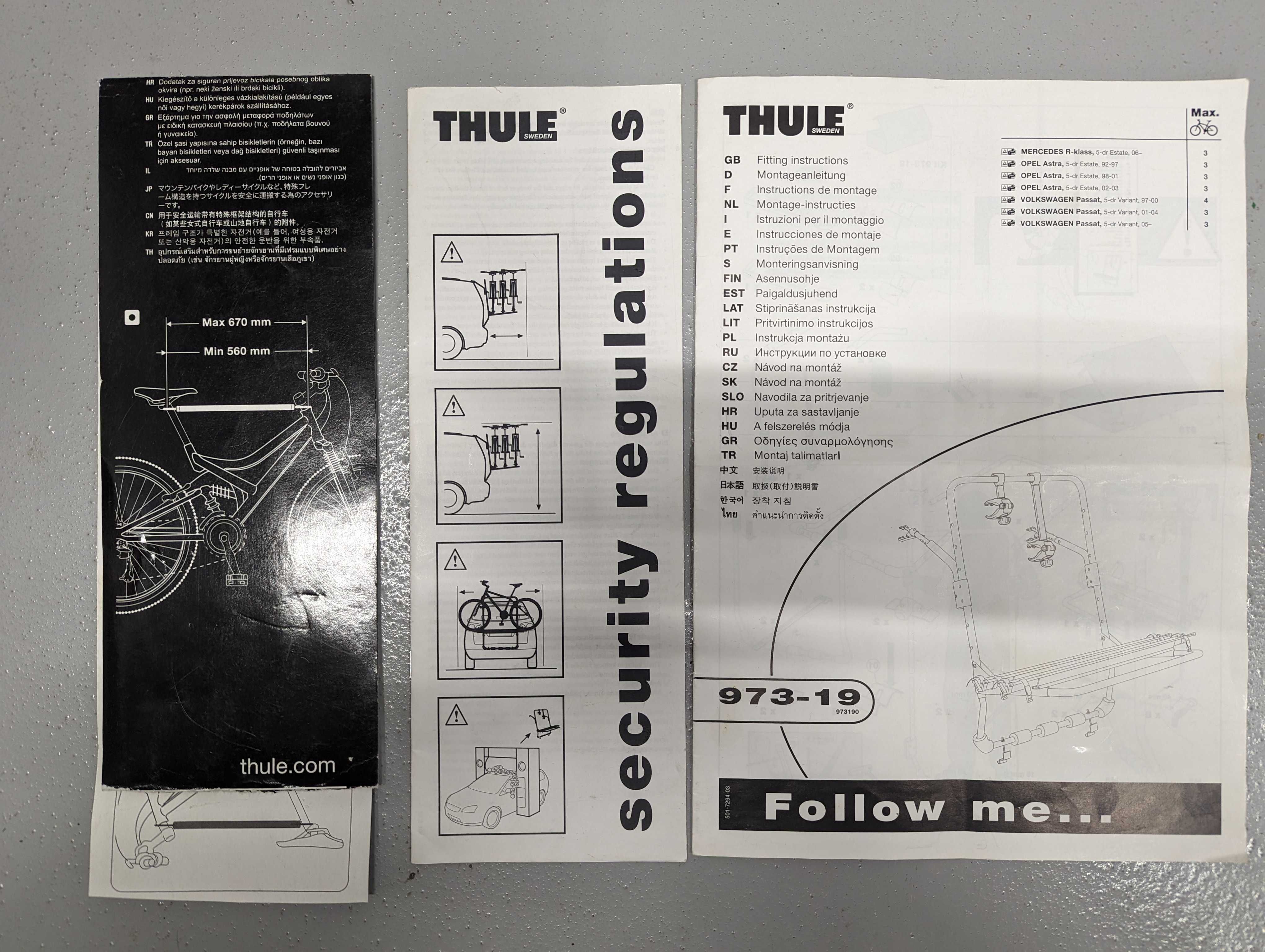 Bagażnik rowerowy Thule BackPac 973 + adaptery Thule 982