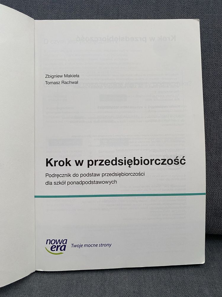 Krok w przedsiębiorczość liceum i technikum