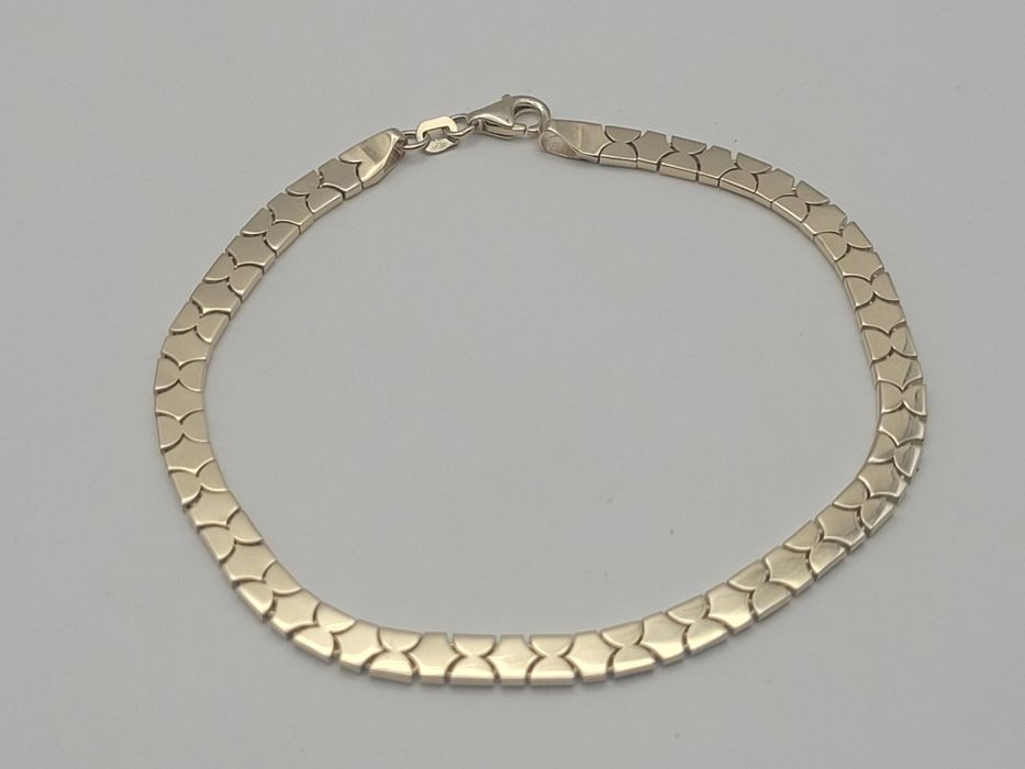 Nowa Złota bransoletka złoto próby 585, 19 cm unikalny wzór ocechowana