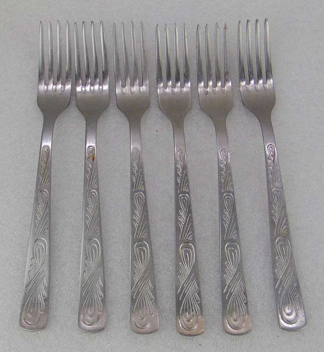Radzieckie Sztućce, Widelce нерж - 6 szt.