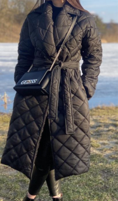 Стьобане зимове пальто з утеплювачем/плащ/куртка