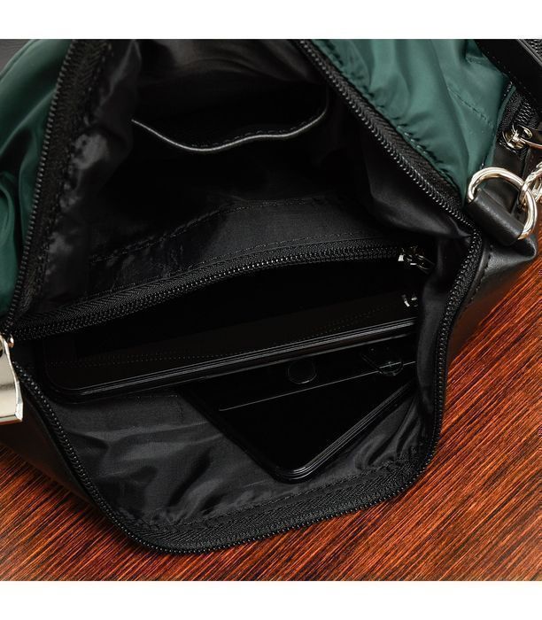 Ciemnozielona torebka pikowana torba damska pojemna shopperka duża A4