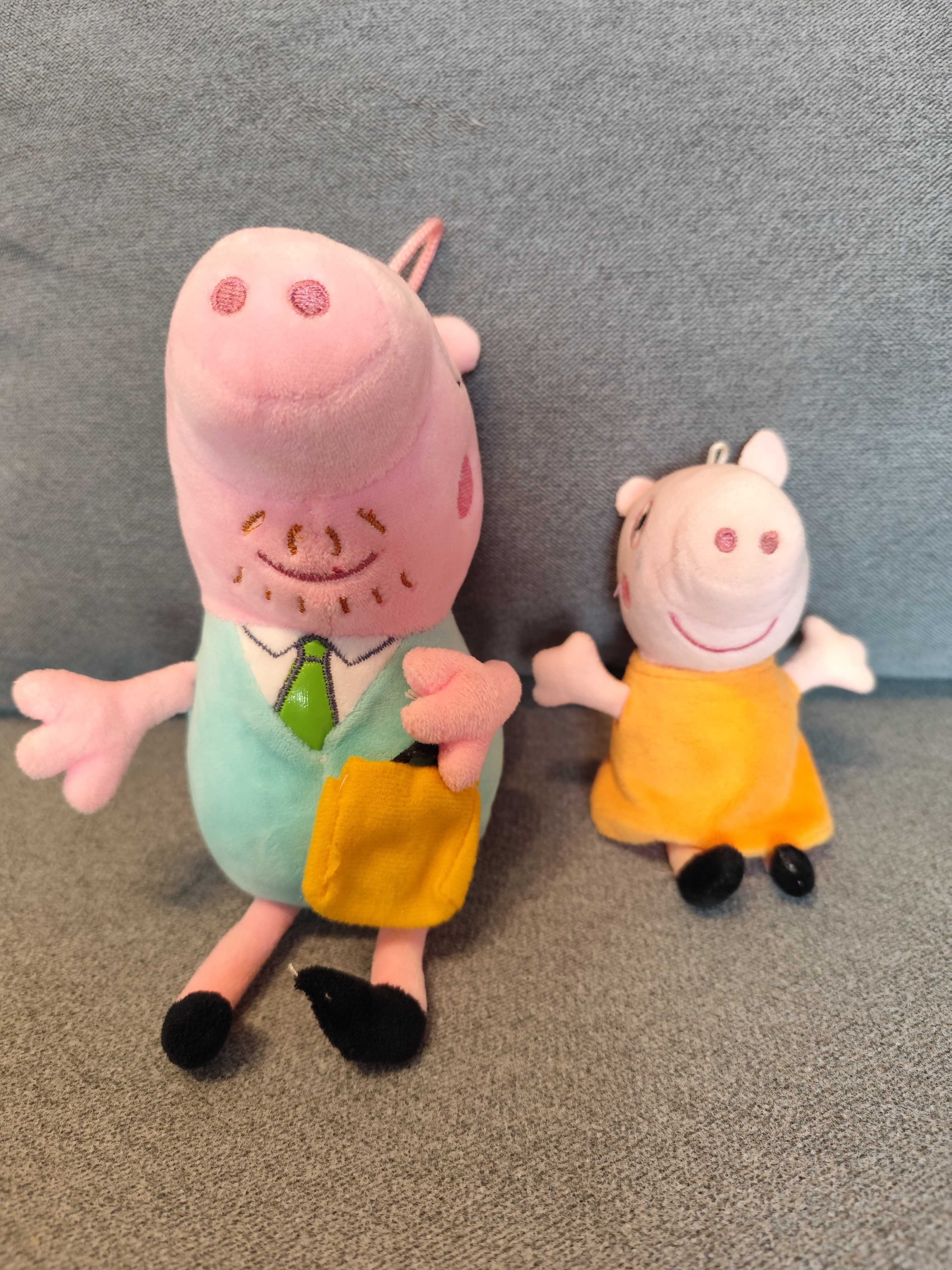 Maskotki z bajki Świnka Peppa: świnka Peppa i Tatuś świnka