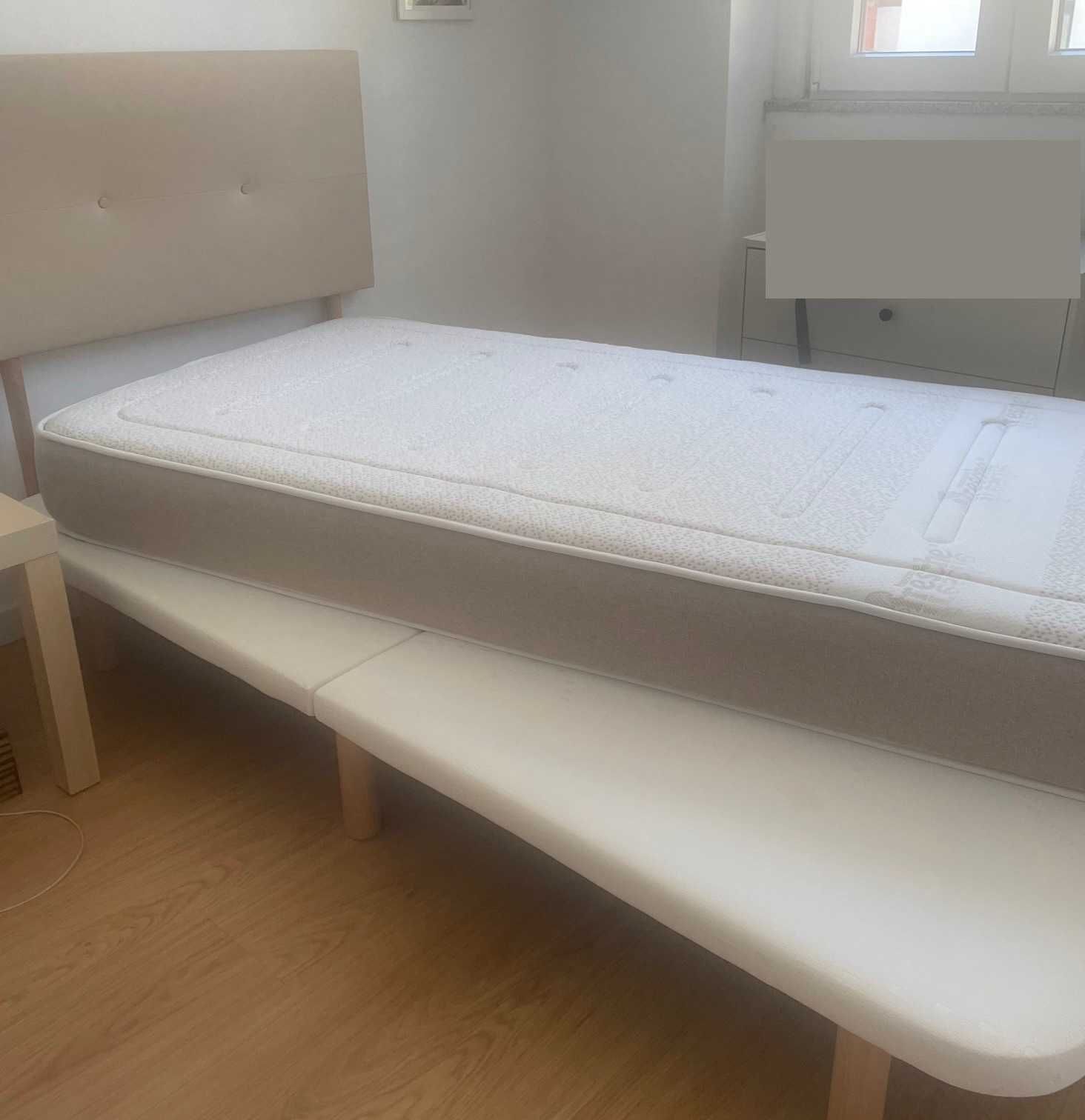 URGENTE - Base de Cama solteiro, Cabeceira e Colchão