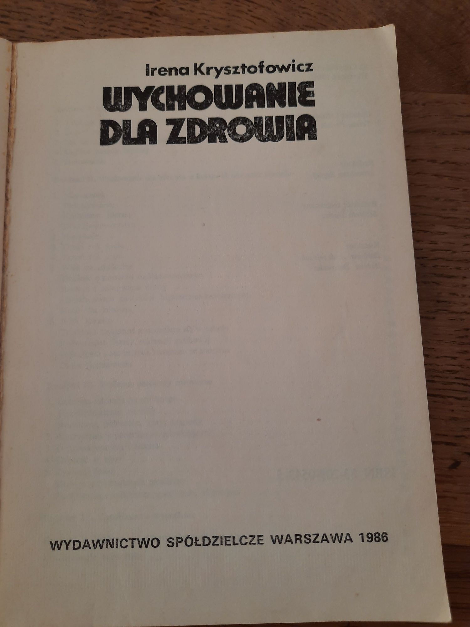 "Wychowanie dla zdrowia" I.Krysztofowicz