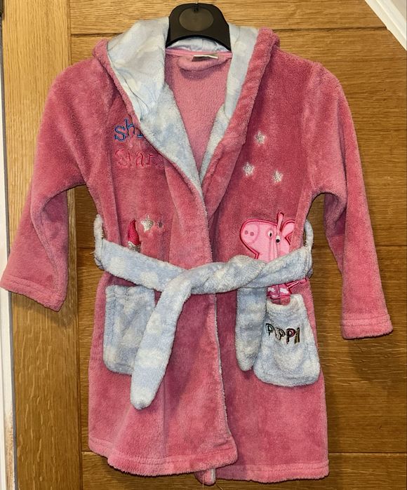 Szlafrok dziewczęcy z kapturem Świnka Peppa