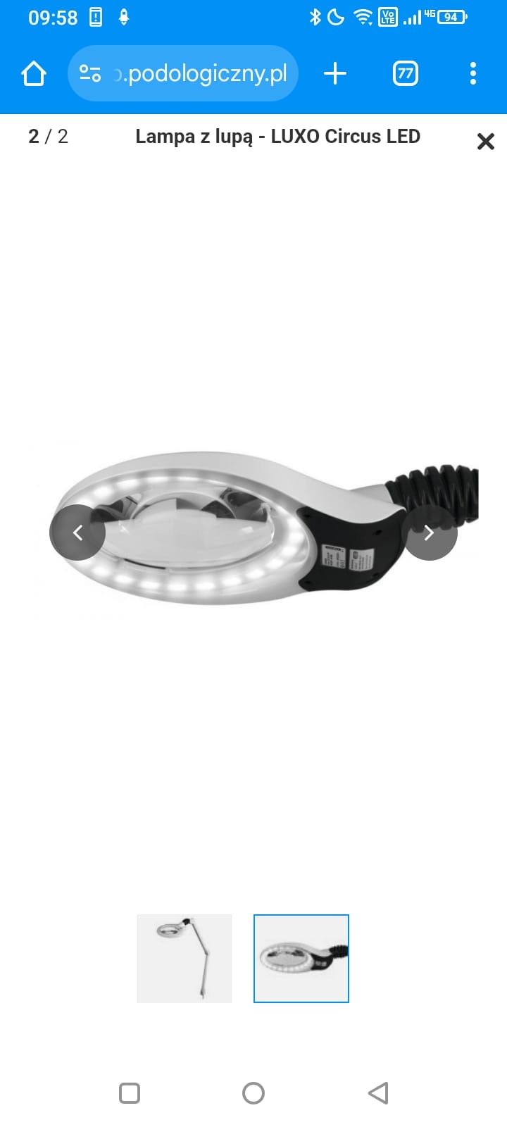 Lampa z lupą luxo Circus led
