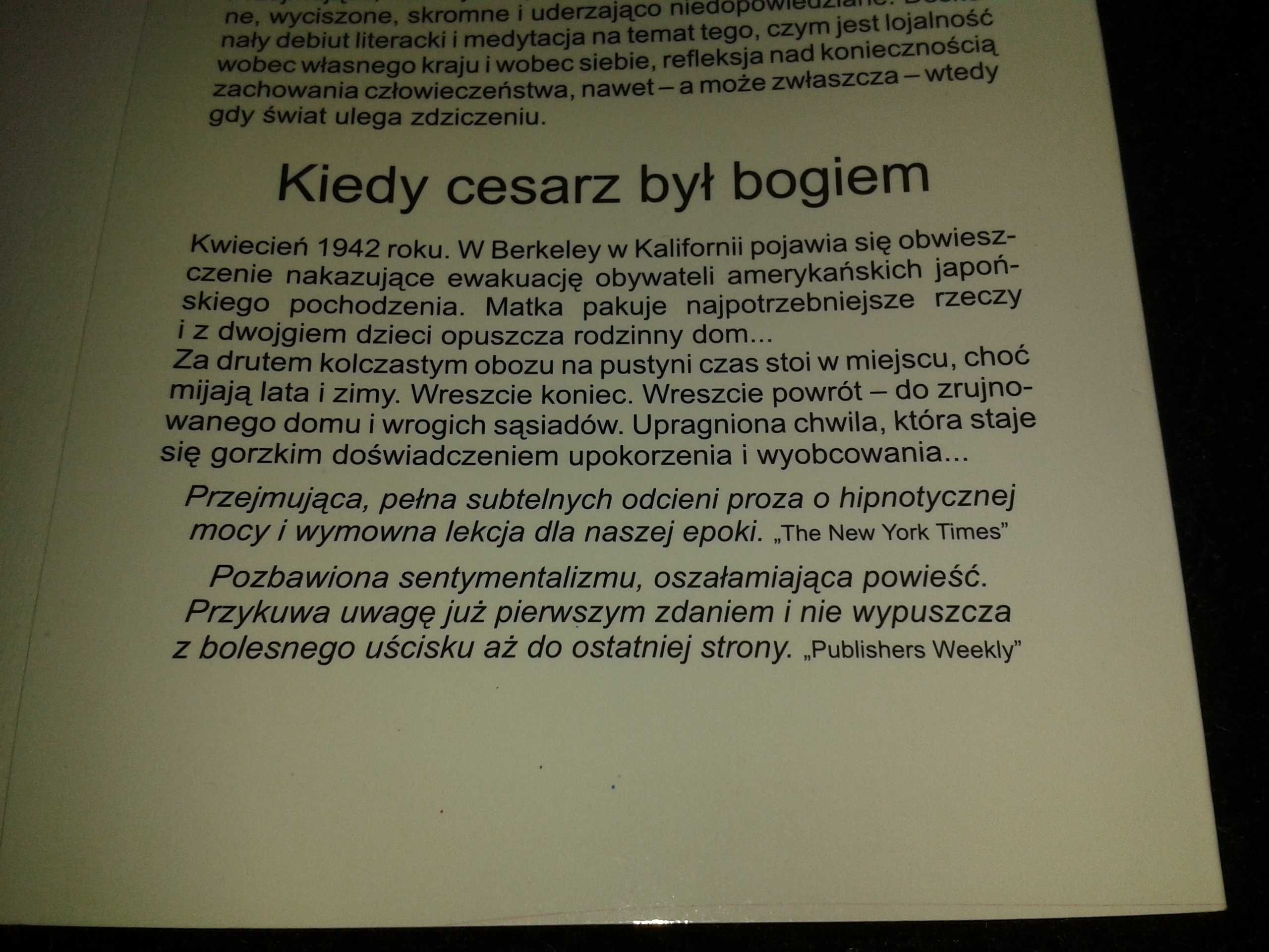 Kiedy cesarz był bogiem Julie Otsuka książka