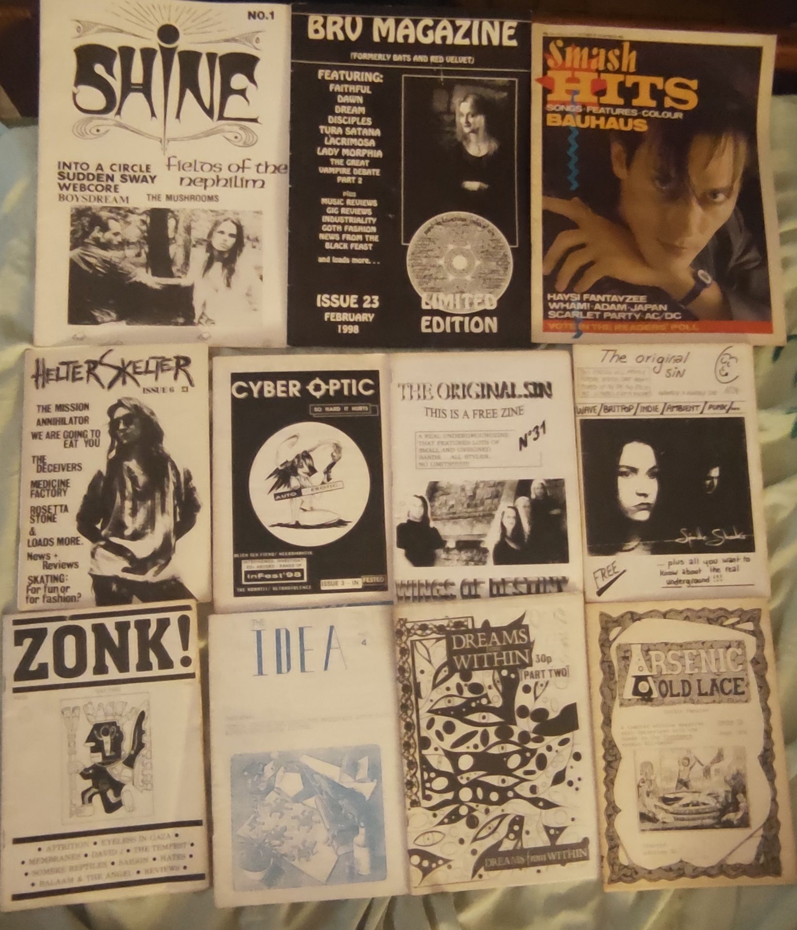 Zines Música Britânicas 80s e 90s - Extremamente Raras post punk goth