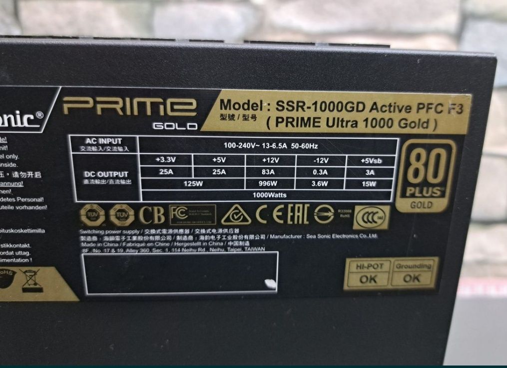 Блок живлення Seasonic SSR-1000GD( Prime GX-1000 Gold)
