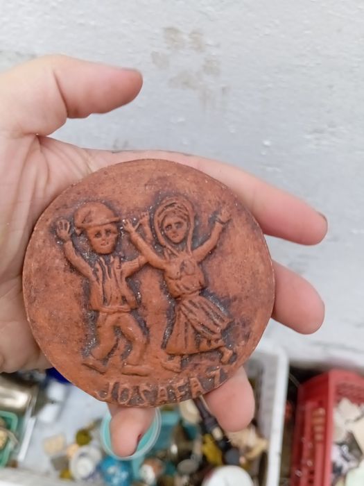 Medalha josefaz antiga barro