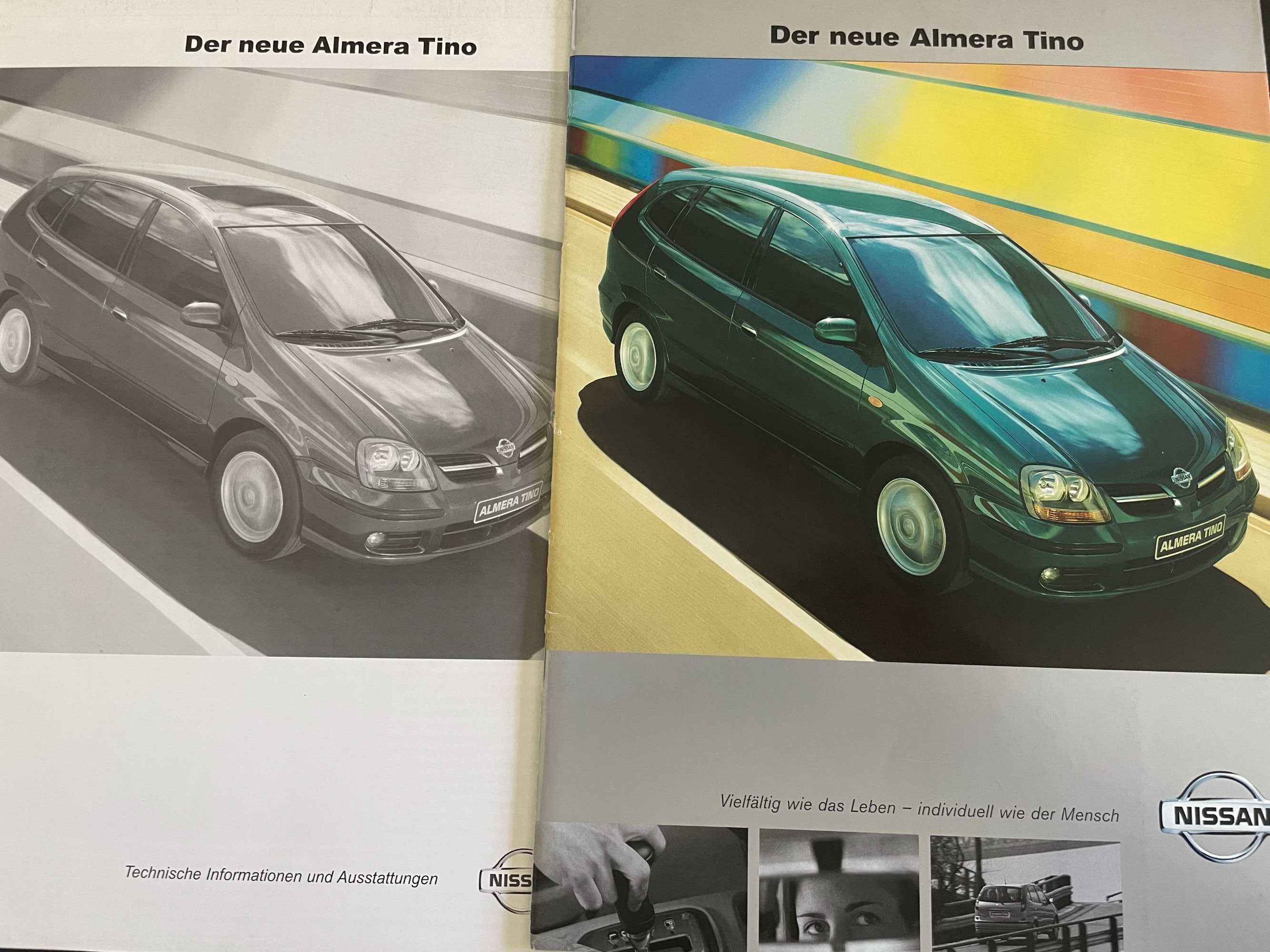 Katalog prospekt Nissan Almera Tino 38 stron 2000 r.