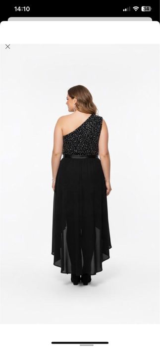 Платье shein curve на одно плечо с пайетками 3xl uk 22-24
