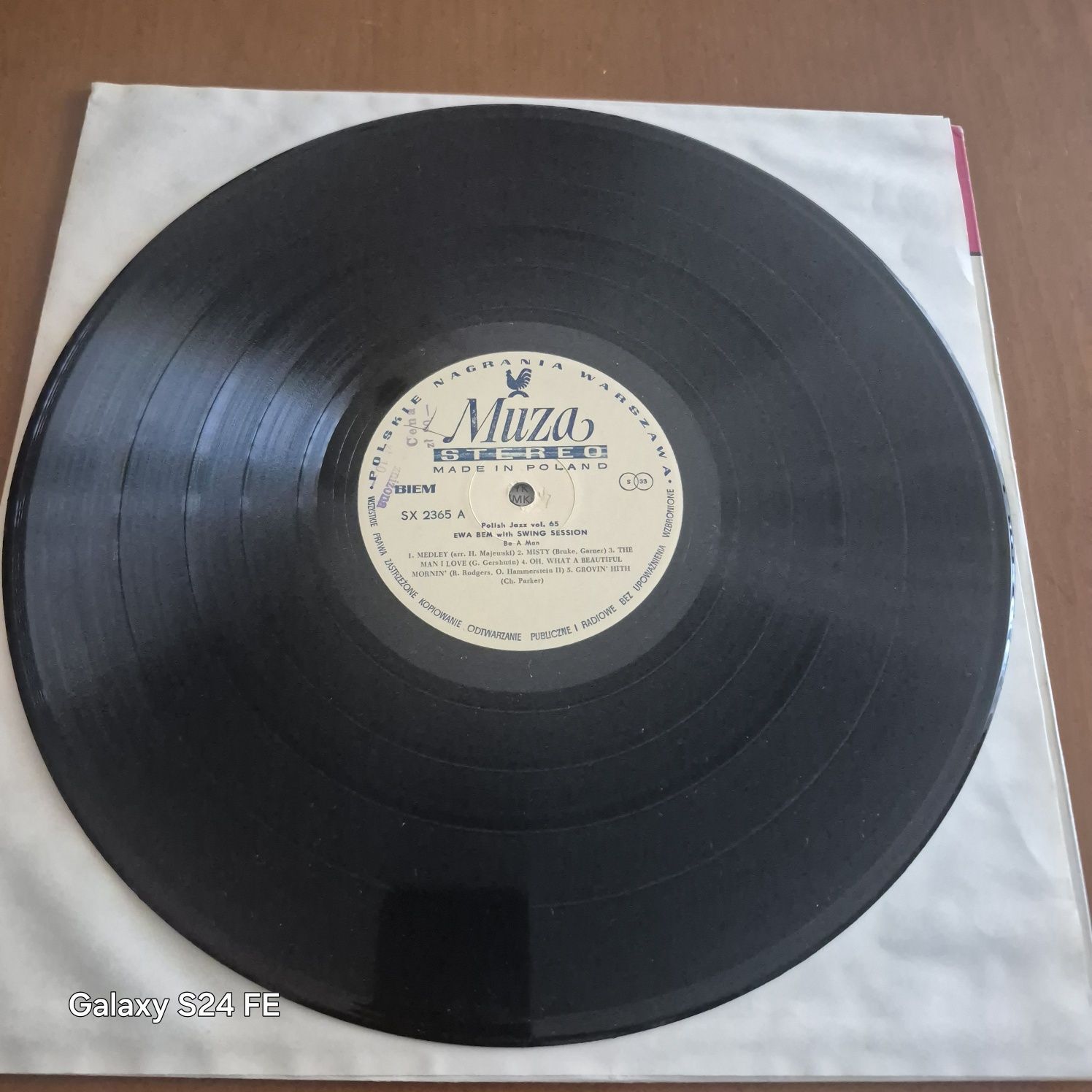 Płyta winylowa/Ewa Bem with Swing Session-Be a man/1982r/