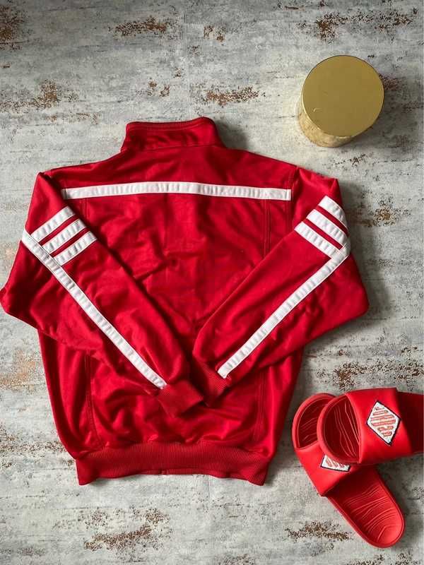 Bluza adidas vintage oldschool czerwona y2k r S