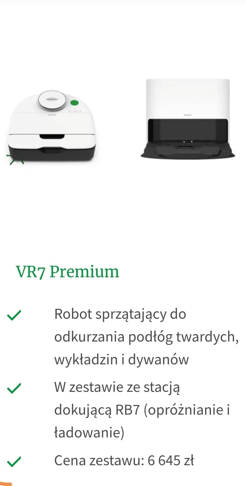 Nowy robot  VR7 premium-kobolt