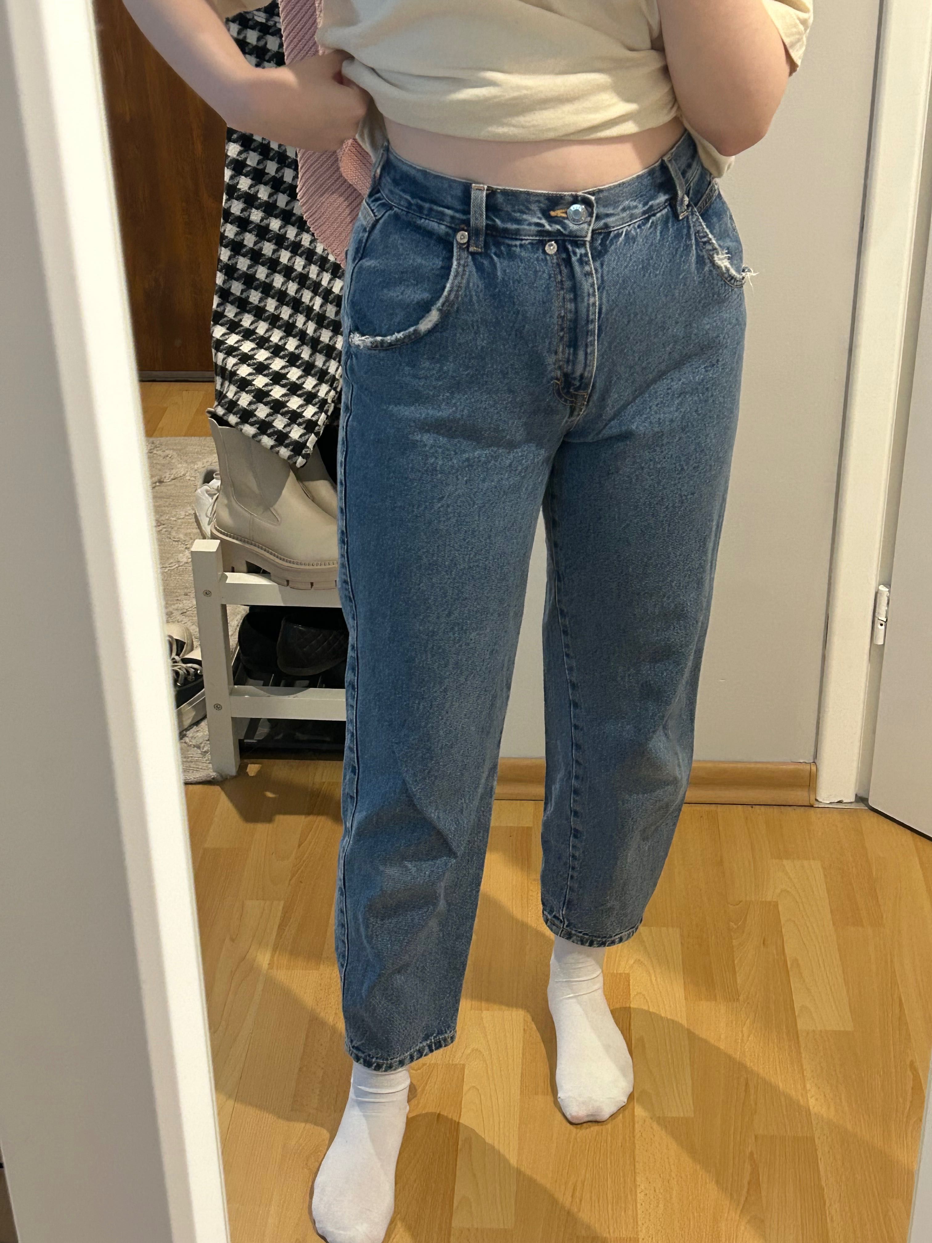 Pull&bear niebieskie jeansy balloon fit r 36 s