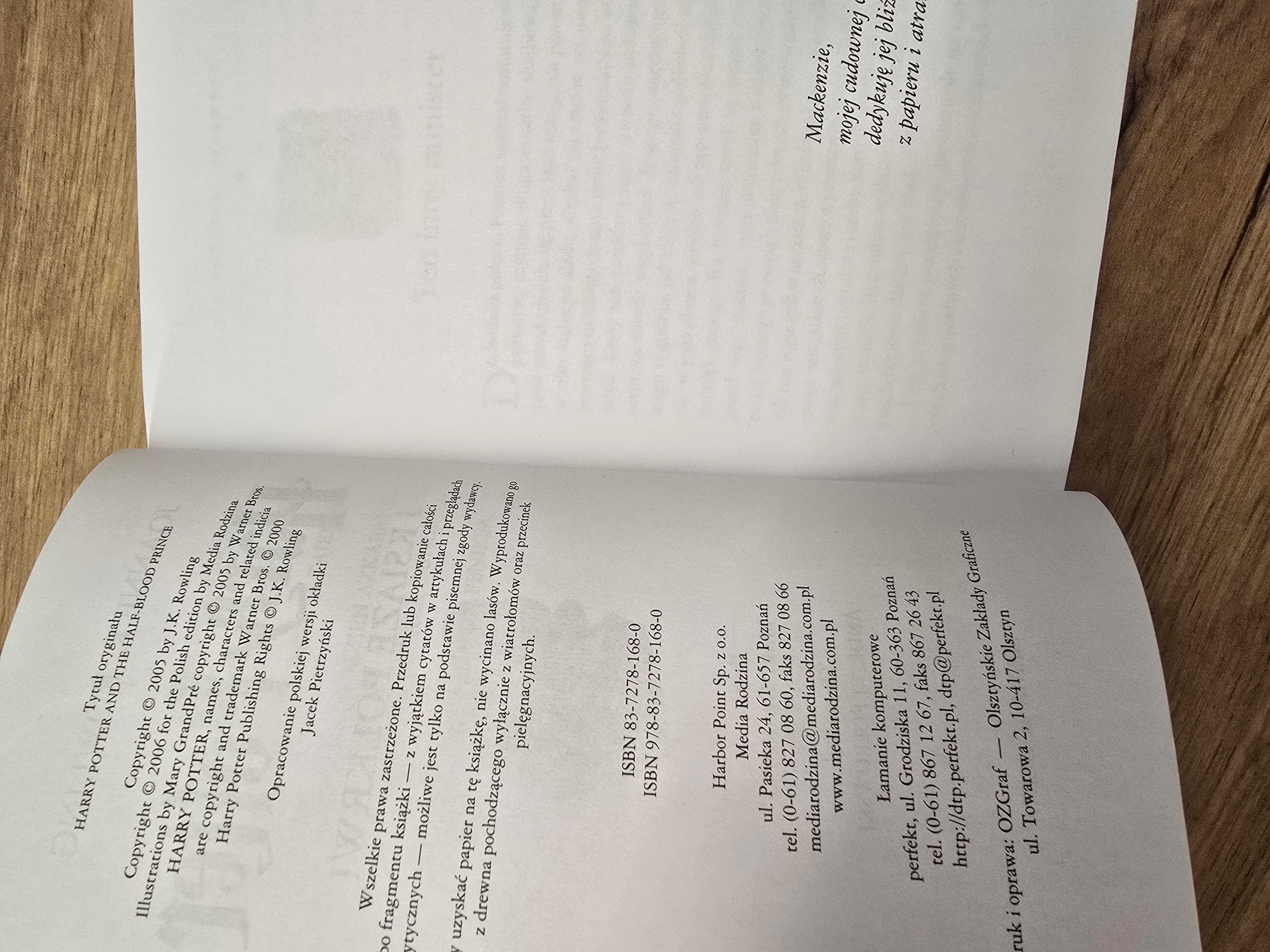 Harry Potter I Książe Półkrwi pierwsze wydanie stare twarda oprawa