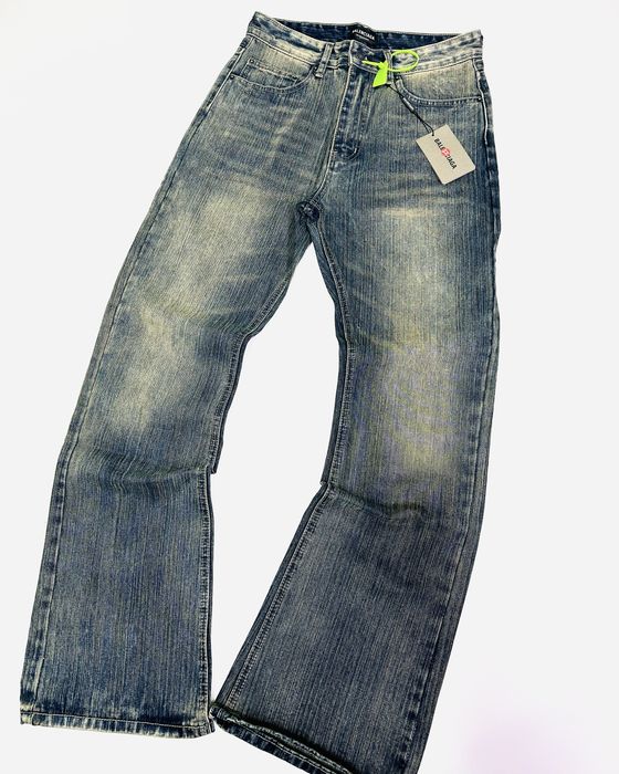 Джинсы штаны Balenciaga jeans flared opium archive erd washed M-L