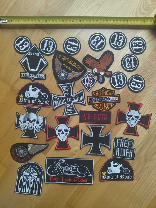 Naszywki haftowane tematyka motocyklowa motocykle chopper