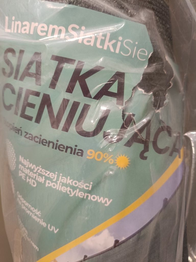 Siatka cieniująca na płot ogrodzenie 1.5 x 50 metrów zielona 90%